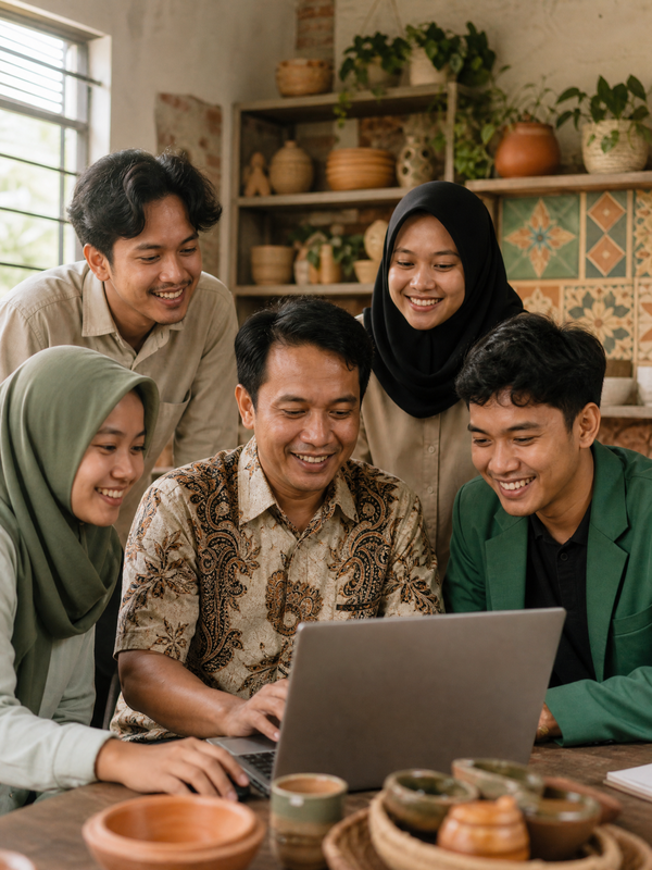 Warga dan pelaku usaha belajar bersama di Wartek Madiun